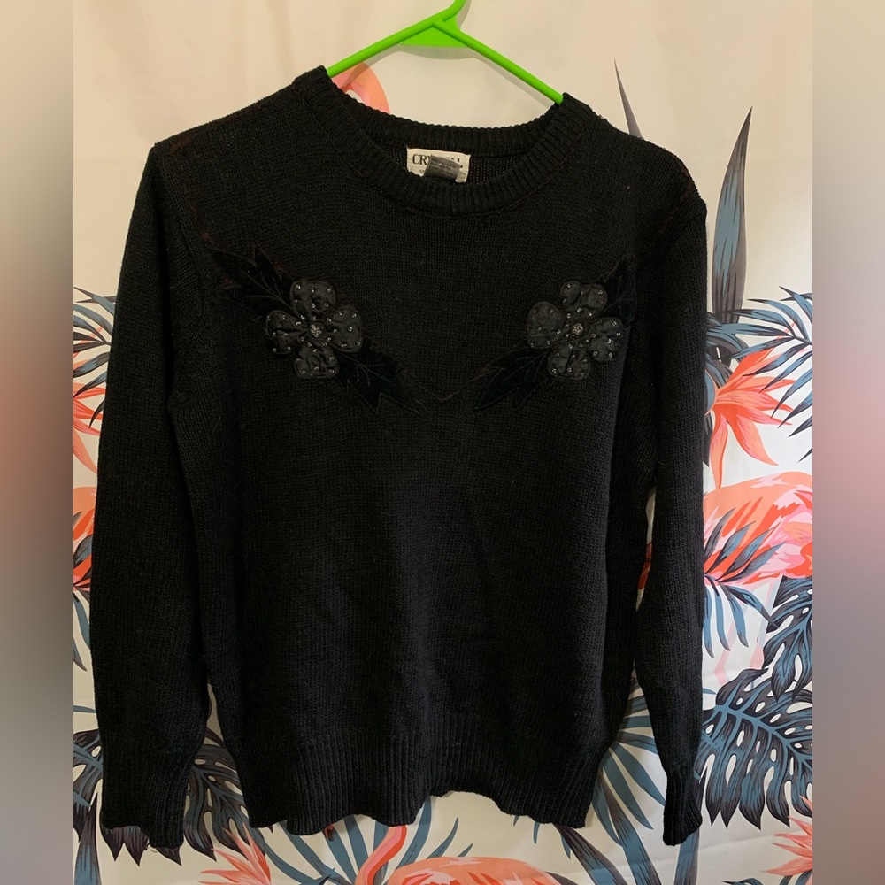 🔥5/$25 Crystal Sportswear Sweater Sz L